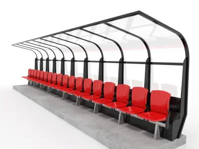 Soccer Bench 12 3D model
