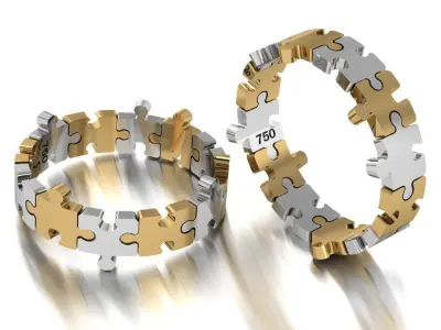 Puzzle ring 3D print model