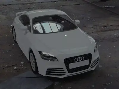 Audi TT RS 2010 Low-poly 3D model