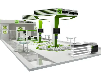Booth Exhibition Stand a449a  3D model