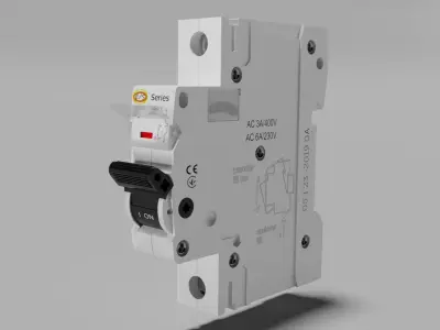 Electric switch automatic with fully detailed mechanism 3D model