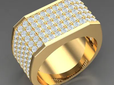 Luxury Men Rings Designs 6MR080 3D print model