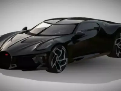Bugatti la voiture noire 3D model purchase