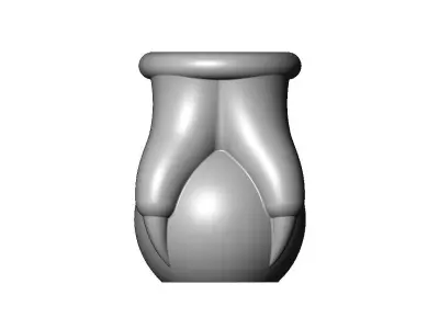 Carved four paws claw legs eagle classic baroque urn and vase 3D print model