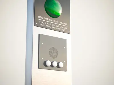 Automatic bollard 3D model