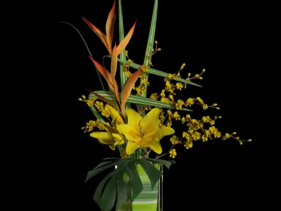 Lily bouqet 3D model