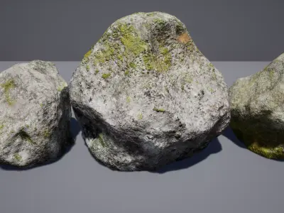 Low-poly forest rocks set Free low-poly 3D model