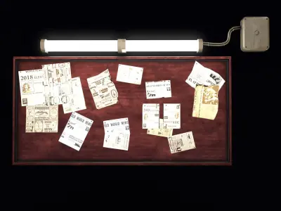  Wooden board Low-poly 3D model