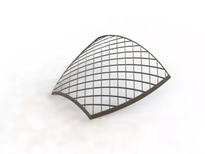 Grade Curva Curved Grille 3D model