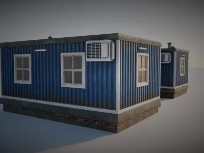 house corrugated metal Free low-poly 3D model