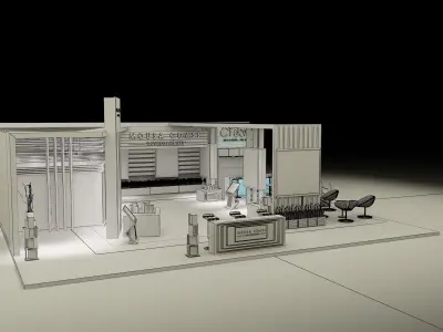  Booth Exhibition Stand a276 3D model