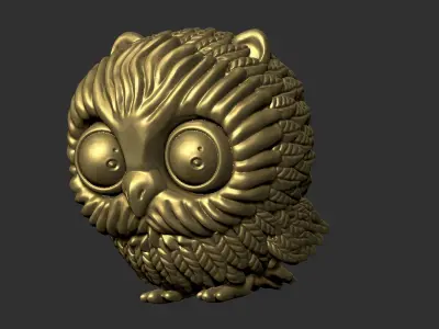 baby owl 3D print model