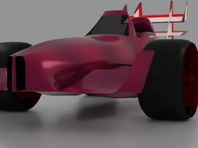 MiniCarbonFormula race car Low-poly 3D model