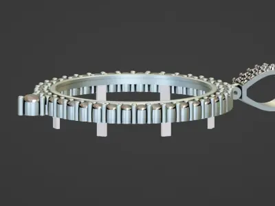 coin bezel with diamonds  3D print model