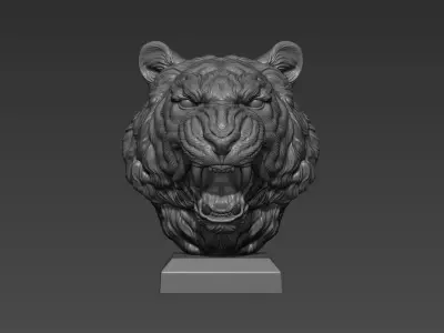 Tiger angry japanese 3D print model