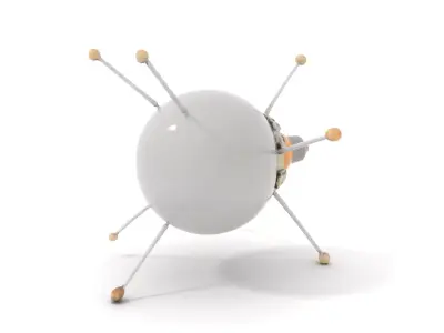 Metallic Satellite Prototype model pack Low-poly 3D model