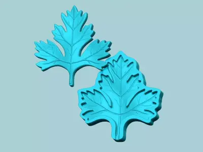 Parsley Leaf Mold - Artificial Herb Molding Tool 3D print model