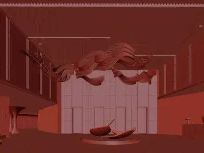 hotel lobby 3D model