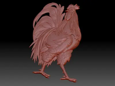  Cock  bird 3D print model