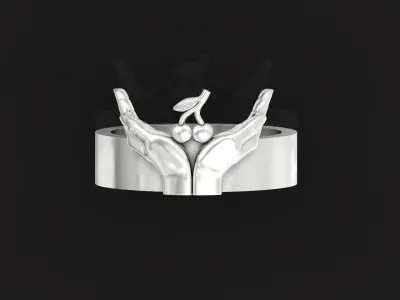 cherries hand ring 848 3D print model