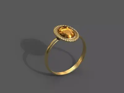 High-Quality 3D Ring Model Low-poly 3D model 10