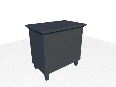 Holderman 2 - Drawer Nightstand in Brown 3D model