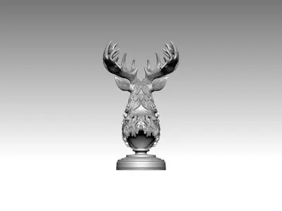 Deer  Head Sculpture 3D print model
