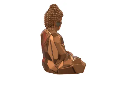 buddha bronze statue 3D print model