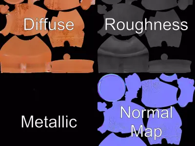 Terracotta Vase model pack Low-poly 3D model