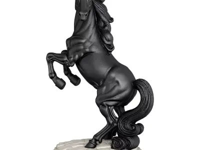 Classic Horse Sculpture Low-poly 3D model