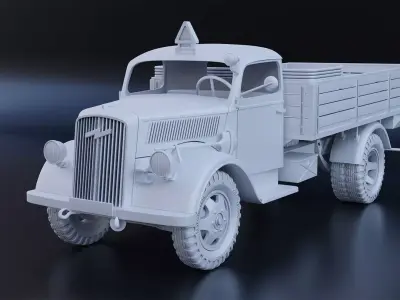 Opel Blitz truck WW II separated parts for 3D printing 3D print model
