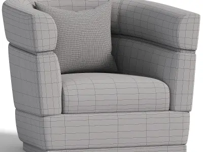 Temptation High Performance Luxury Velvet Armchair  MINT GREEN 3D model