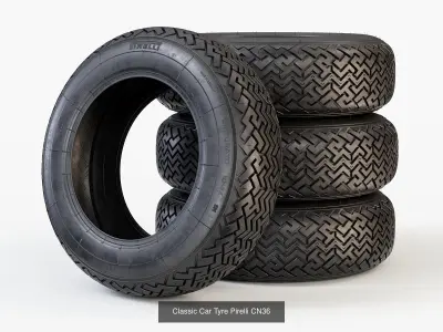 Classic Car Tyres 3D Model Pack