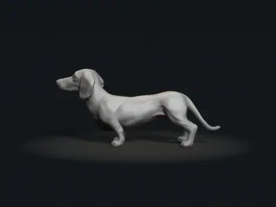 Dachshund sculpture 3D print model