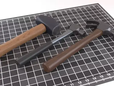 Hammers three 3D model