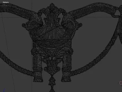 Classic decor ornament v-3D model 31 3D model