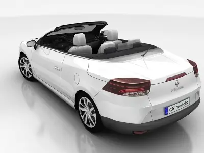 Renault Megane Coupe Cabriolet with interior Low-poly 3D model