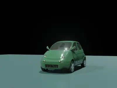 Advanced Car Rigged For Blender  Low-poly 3D model