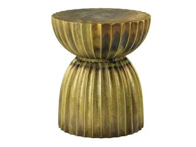 Antique Brass Accent Table 3D model