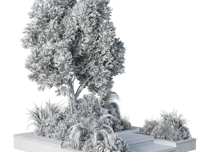 Plants Garden stairs - Outdoor plant Collection 135 Low-poly 3D model