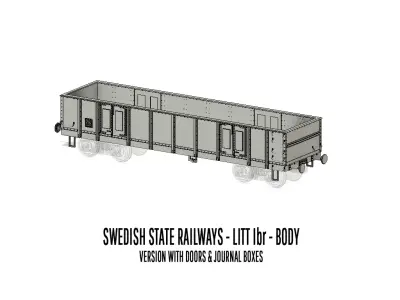 ROLLS-0052 SJ Gondola car Litt Ibr in H0-scale 3D print model