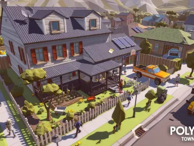 POLYGON - Town Pack Low-poly 3D model