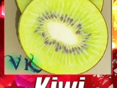 Photorealistic Kiwi Fruit 3D model
