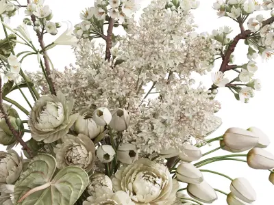 Flower In Vase 90 3D model