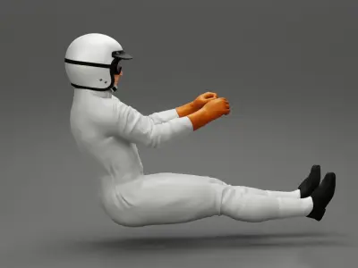 2 Models - Jackie Stewart driving for BRM 3D print model