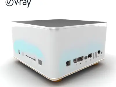 White Mini ITX Budget-Friendly PC Case model pack Low-poly 3D model