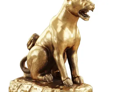 Lioness figurine 3D model