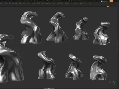Modern Abstract Decorative sculpture 3d print model 44 3D print model
