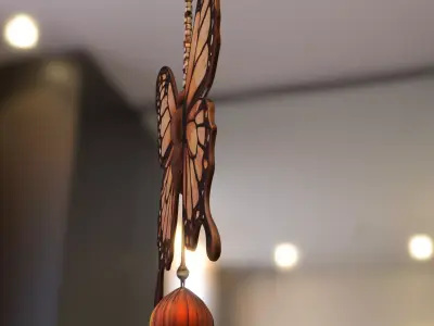 Monarch Butterfly Ornament Low-poly 3D model