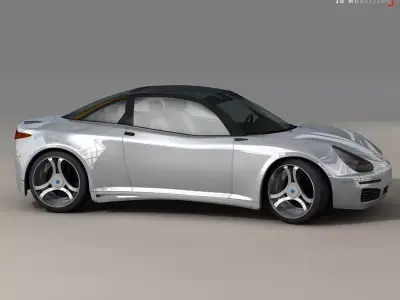 Electric concept sports car 3D model